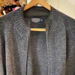Men’s full zip Shetland cardigan